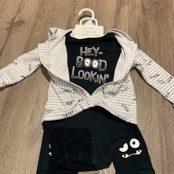 PL baby 3 piece set. Hoodie, pants and body suit. 9 months . NWT - Picture 3 of 4